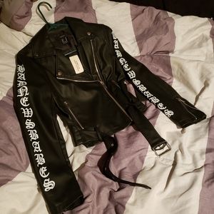 F21 Fauz Leather Moto Biker Jacket, Small